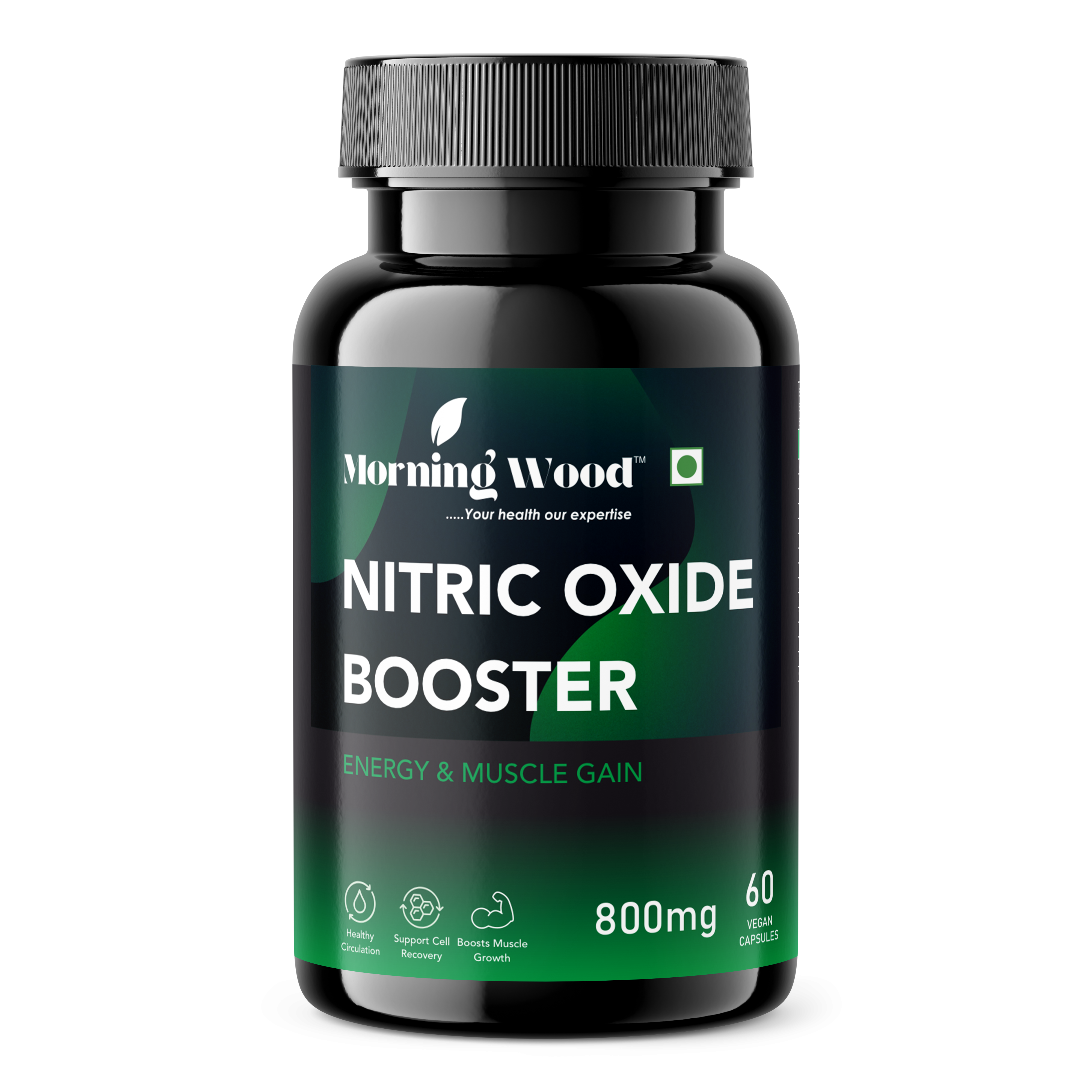 Morningwood Nitric Oxide Supplements - Benefits for Men | Natural NO Booster for Muscle Growth, Blood Flow & Performance