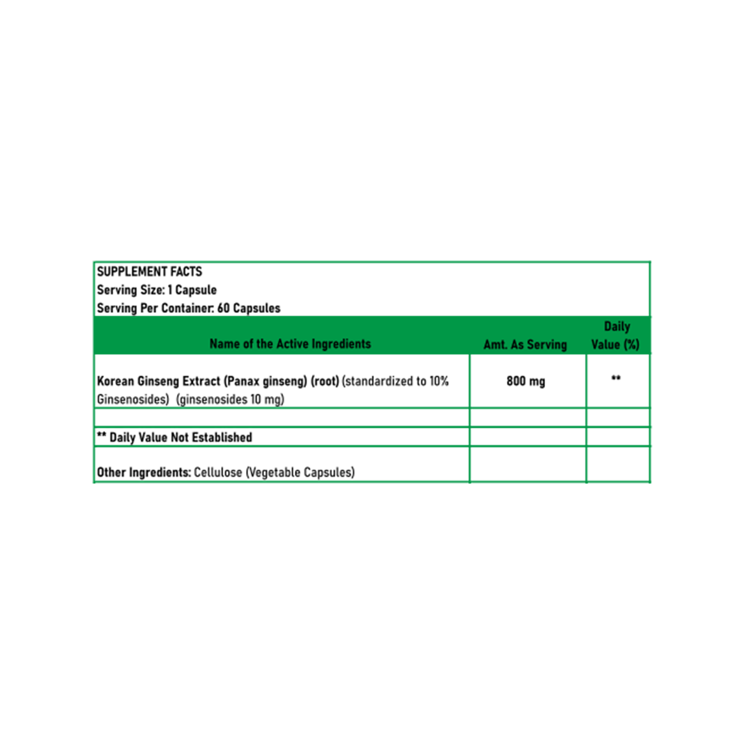 Korean Red Ginseng Capsules For Energy | Best Korean Ginseng Tablets | Premium Korean Ginseng Oral Supplement | Morningwood