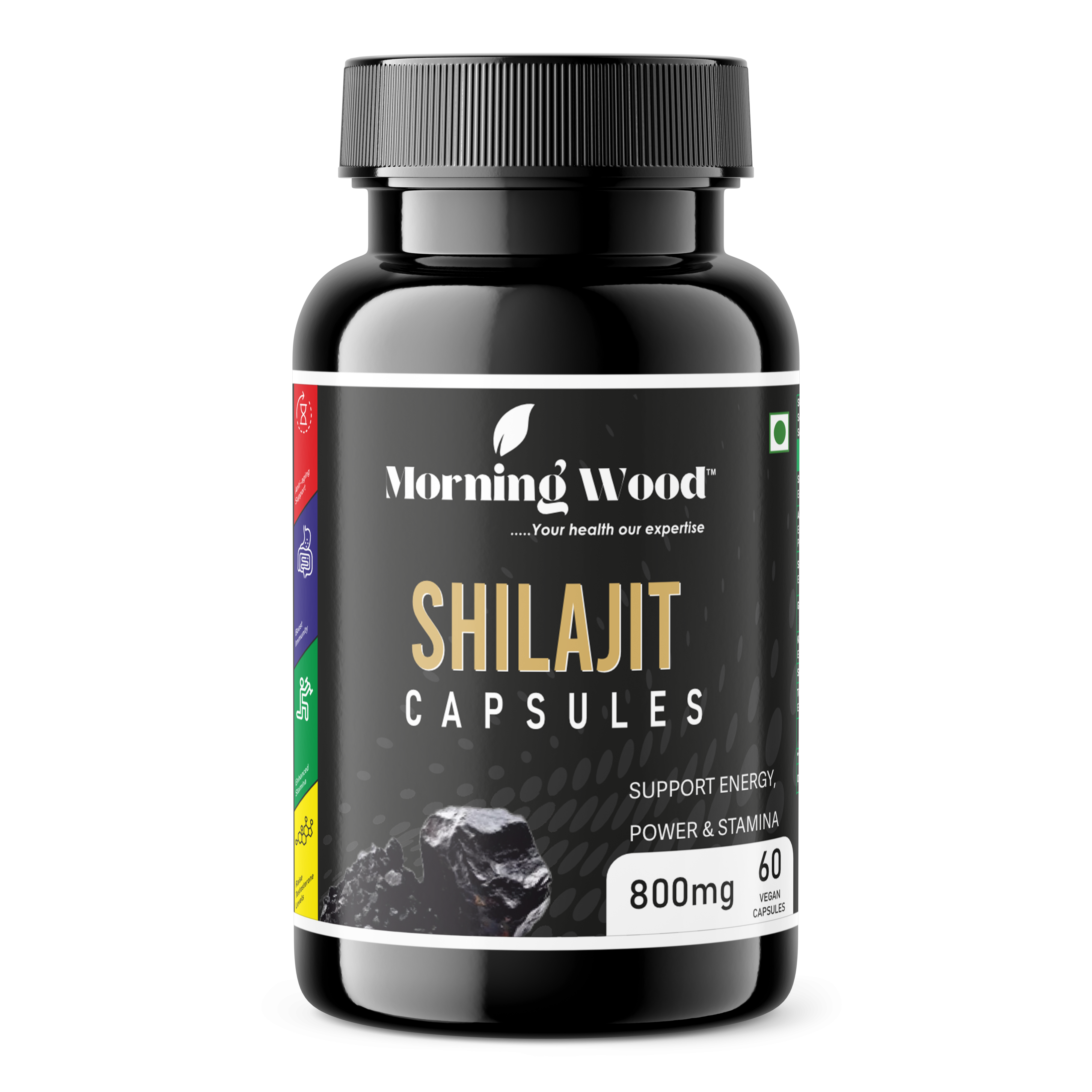 Shilajit Capsules - 800mg | Shilajit Gold Capsules | Shilajit : Benefits, Precautions and Dosage| Morningwood Pure Himalayan Shilajit Capsules - Best Authentic Shilajit Extract for Maximum Energy & Male Vitality