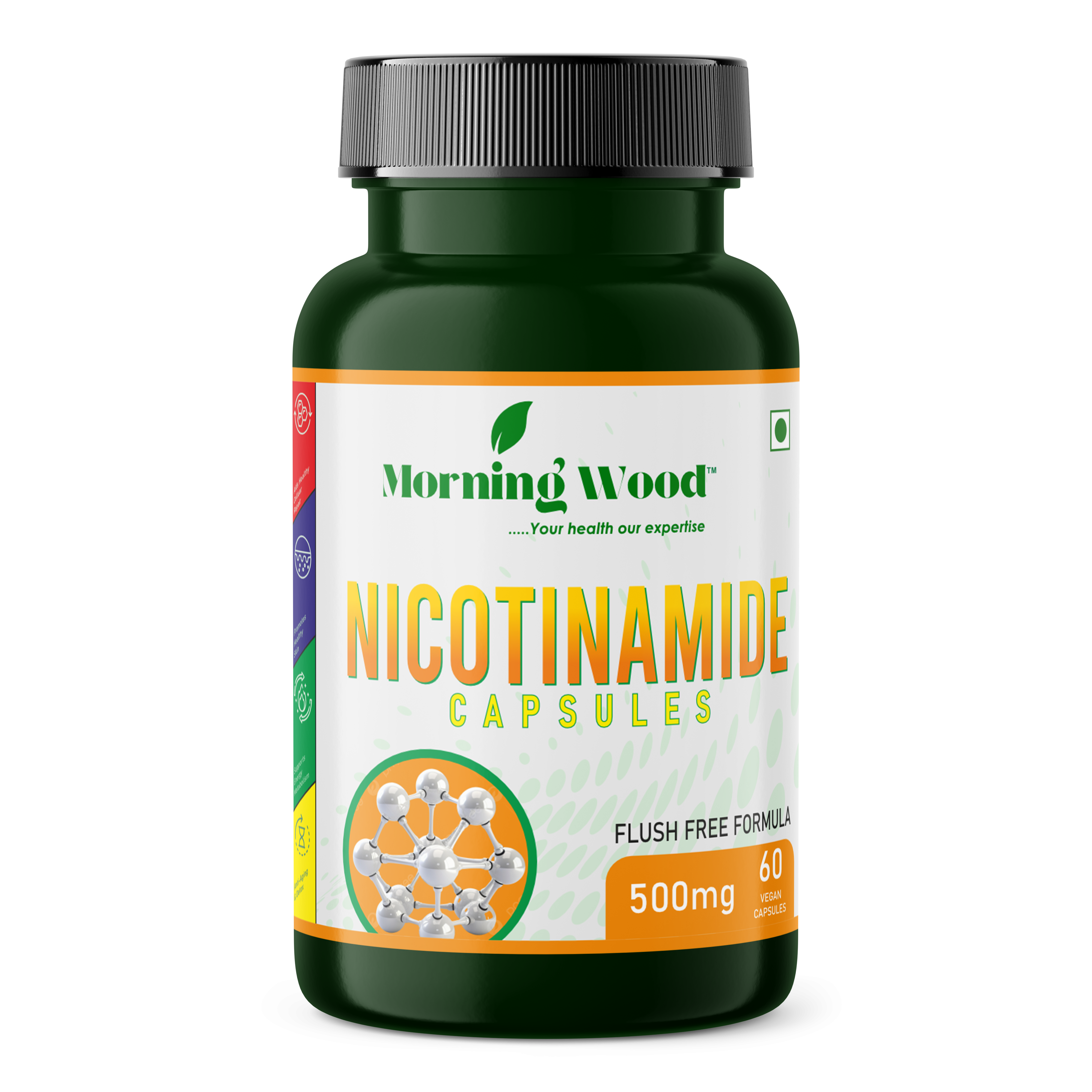 Morningwood Nicotinamide Tablets - Vitamin B3 Supplement for Skin Health Support | Pure Nicotinamide Capsules
