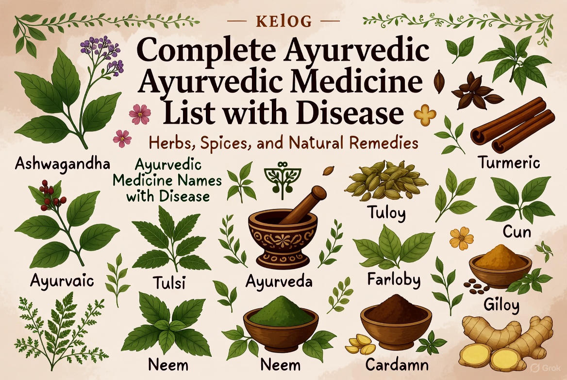 Complete Ayurvedic Medicine List with Disease
