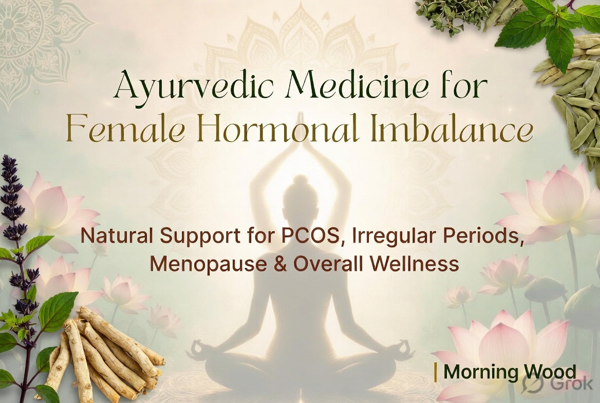 Ayurvedic Medicine for Female Hormonal Imbalance: Natural Support for PCOS, Irregular Periods, Menopause & Overall Wellness | Morning Wood