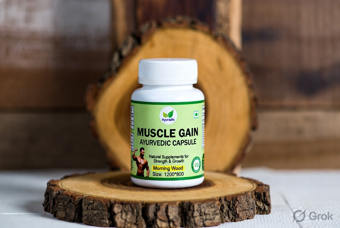 Muscle Gain Ayurvedic Capsule: Natural Supplements for Strength & Growth | Morning Wood