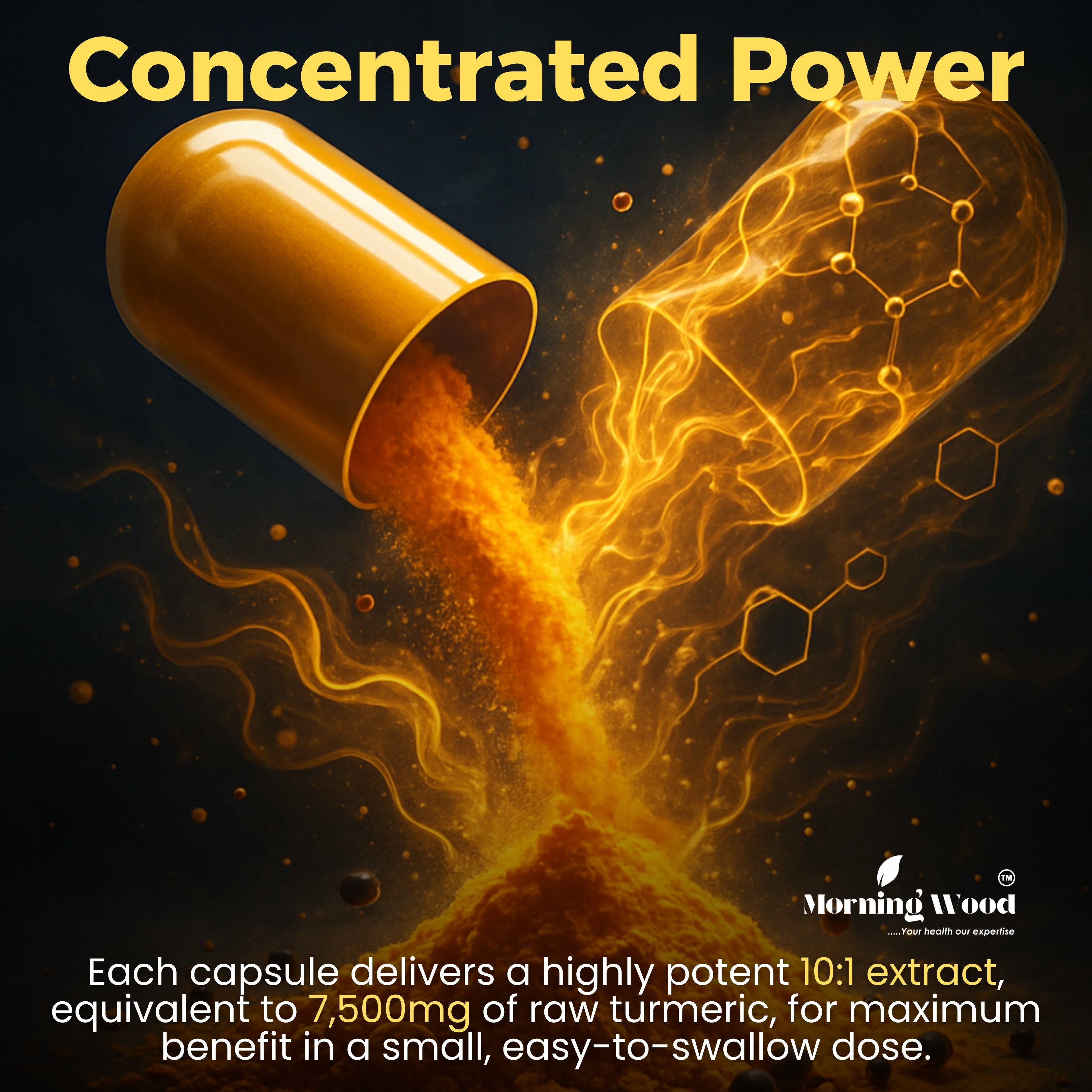 Curcumin Capsules 800mg - 60 Count | MorningWood