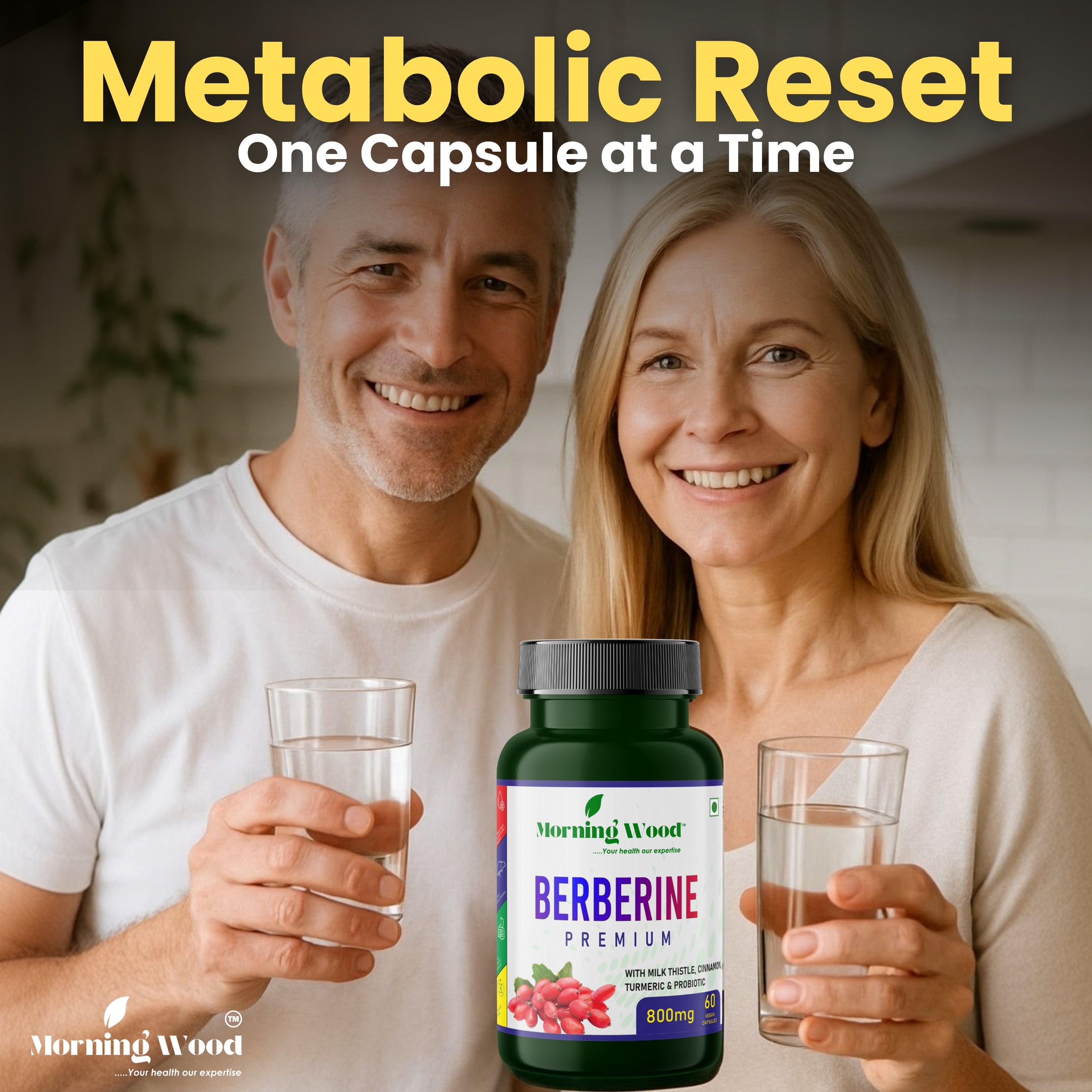 Berberine Premium Capsules 800mg - 60 Count | MorningWood