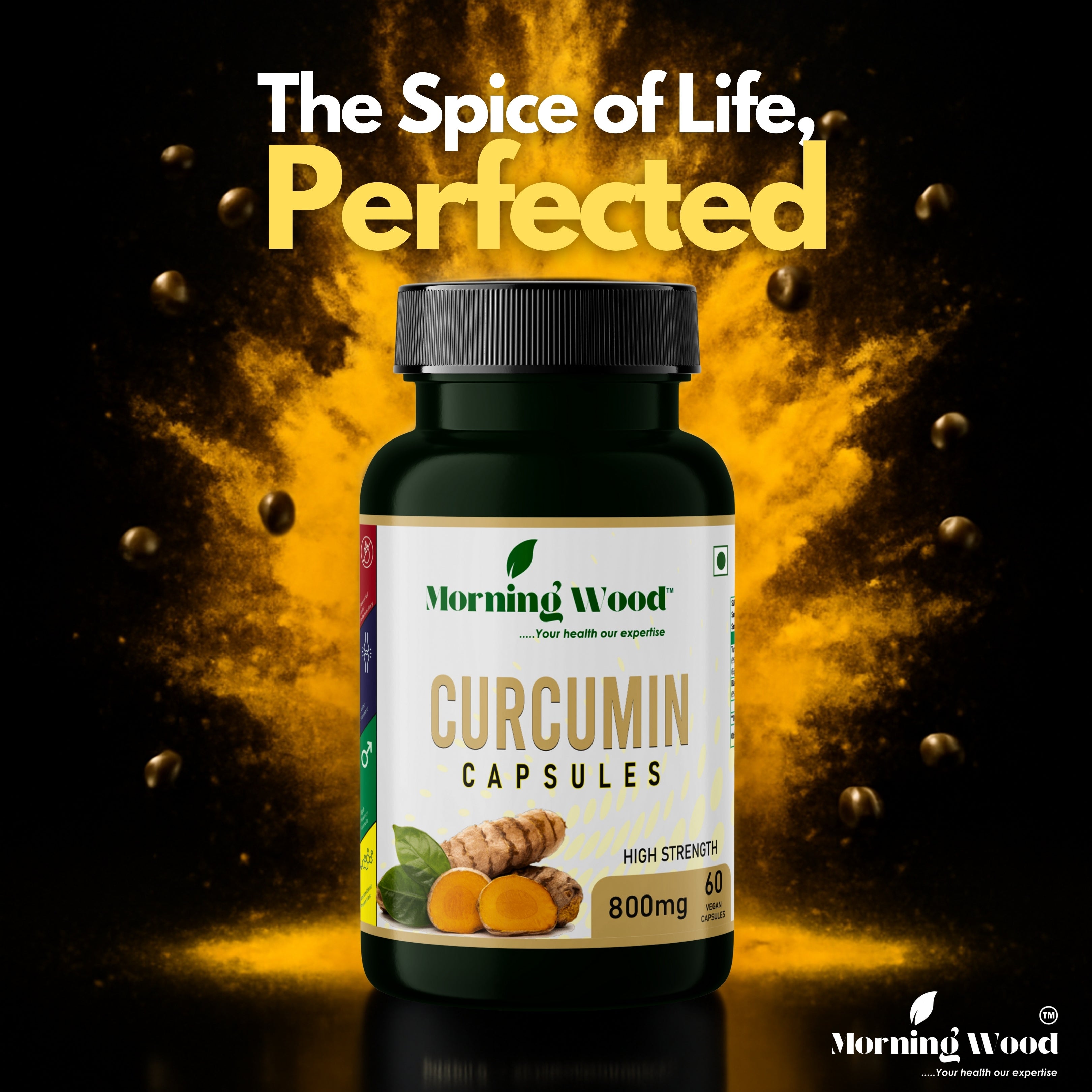 Curcumin Capsules 800mg - 60 Count | MorningWood