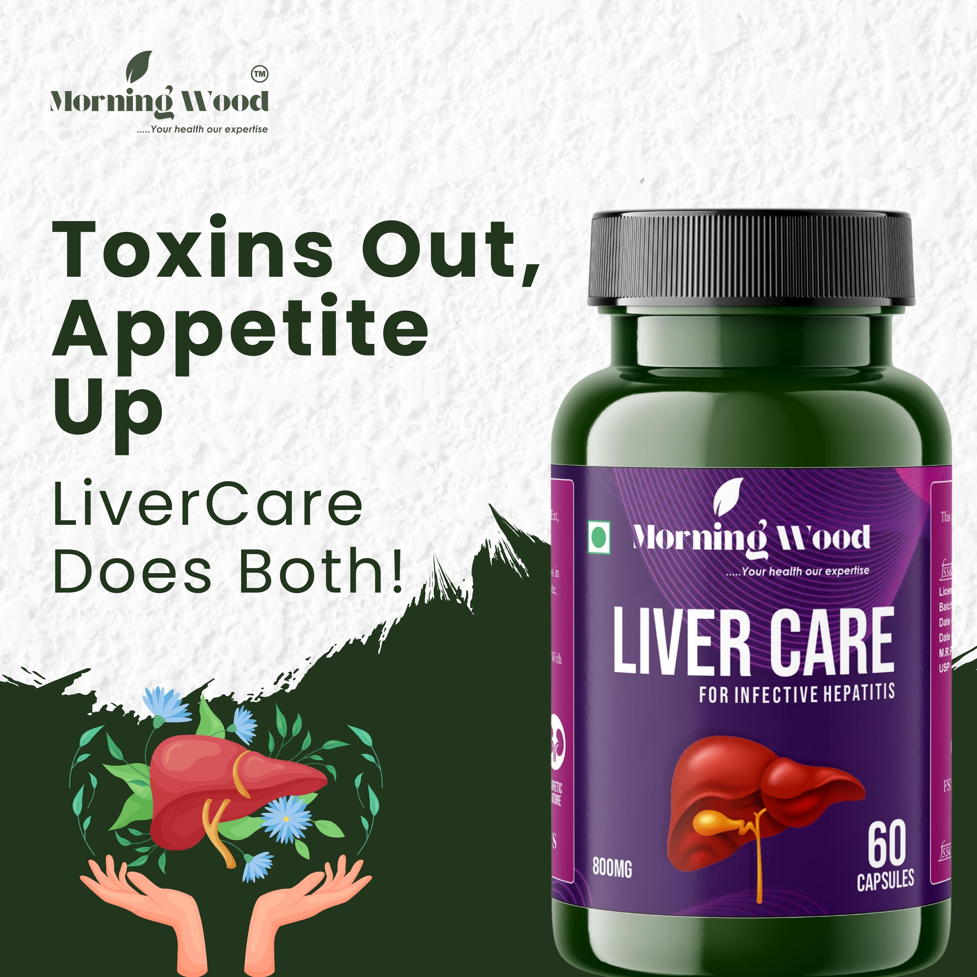 Liver Care Capsules 800mg - 60 Count | MorningWood