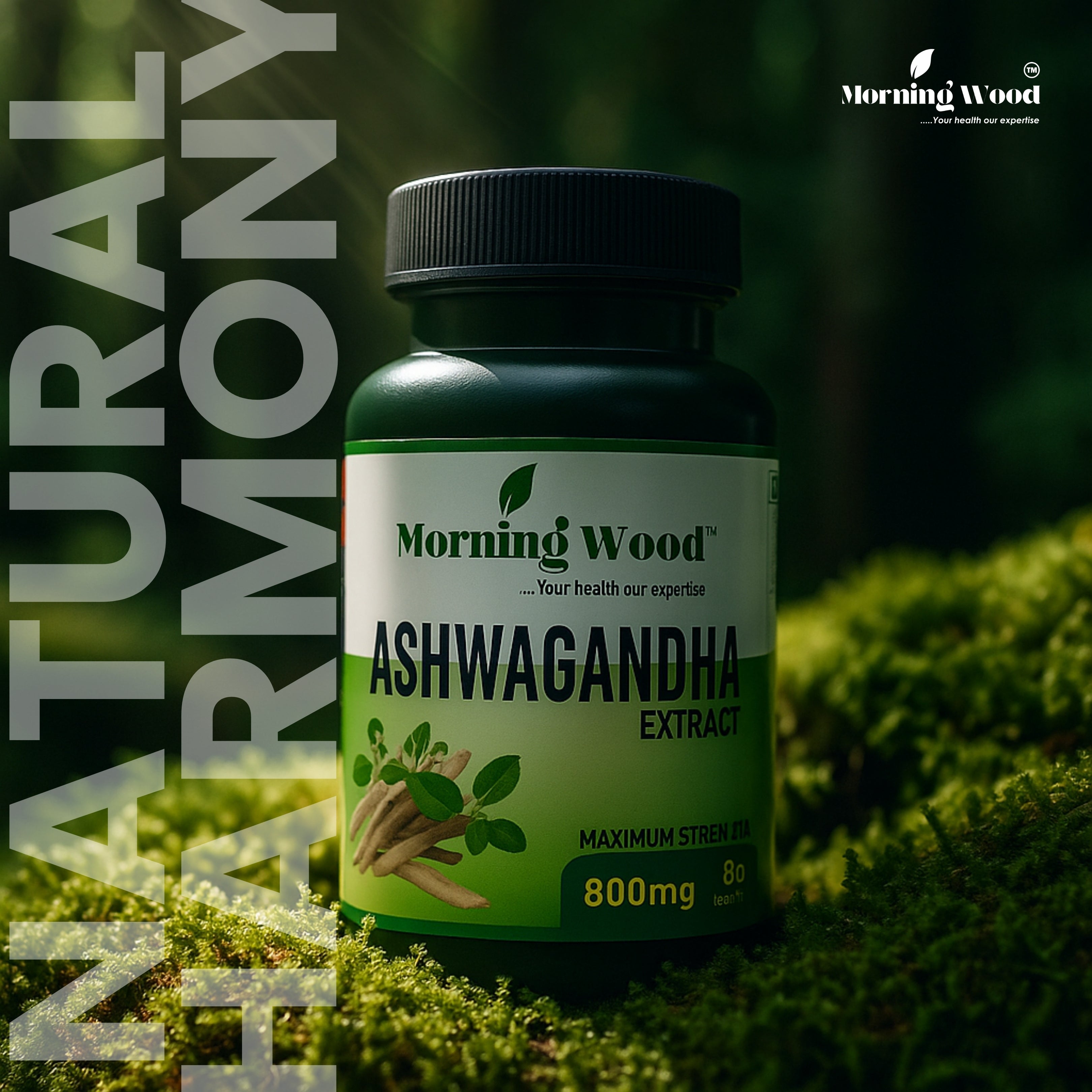 Ashwagandha Extract Capsules 800mg - 60 Count | MorningWood