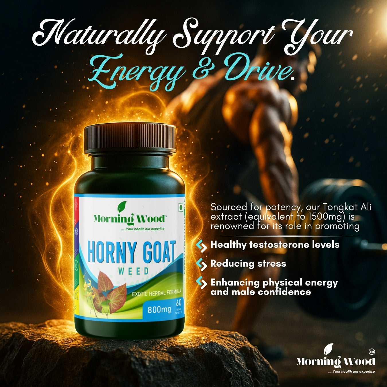 Horny Goat Weed Capsules 800mg - 60 Count | MorningWood