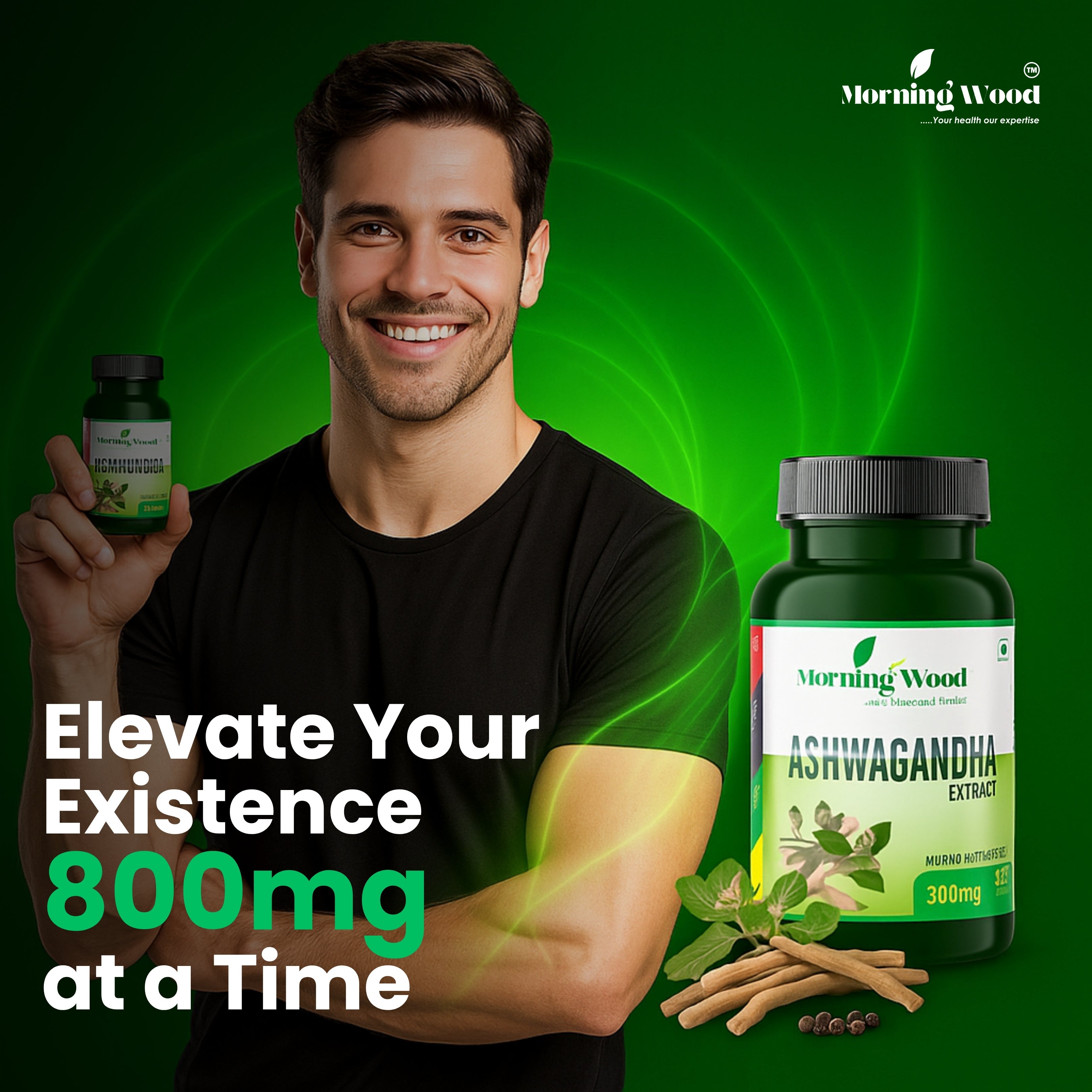 Ashwagandha Extract Capsules 800mg - 60 Count | MorningWood