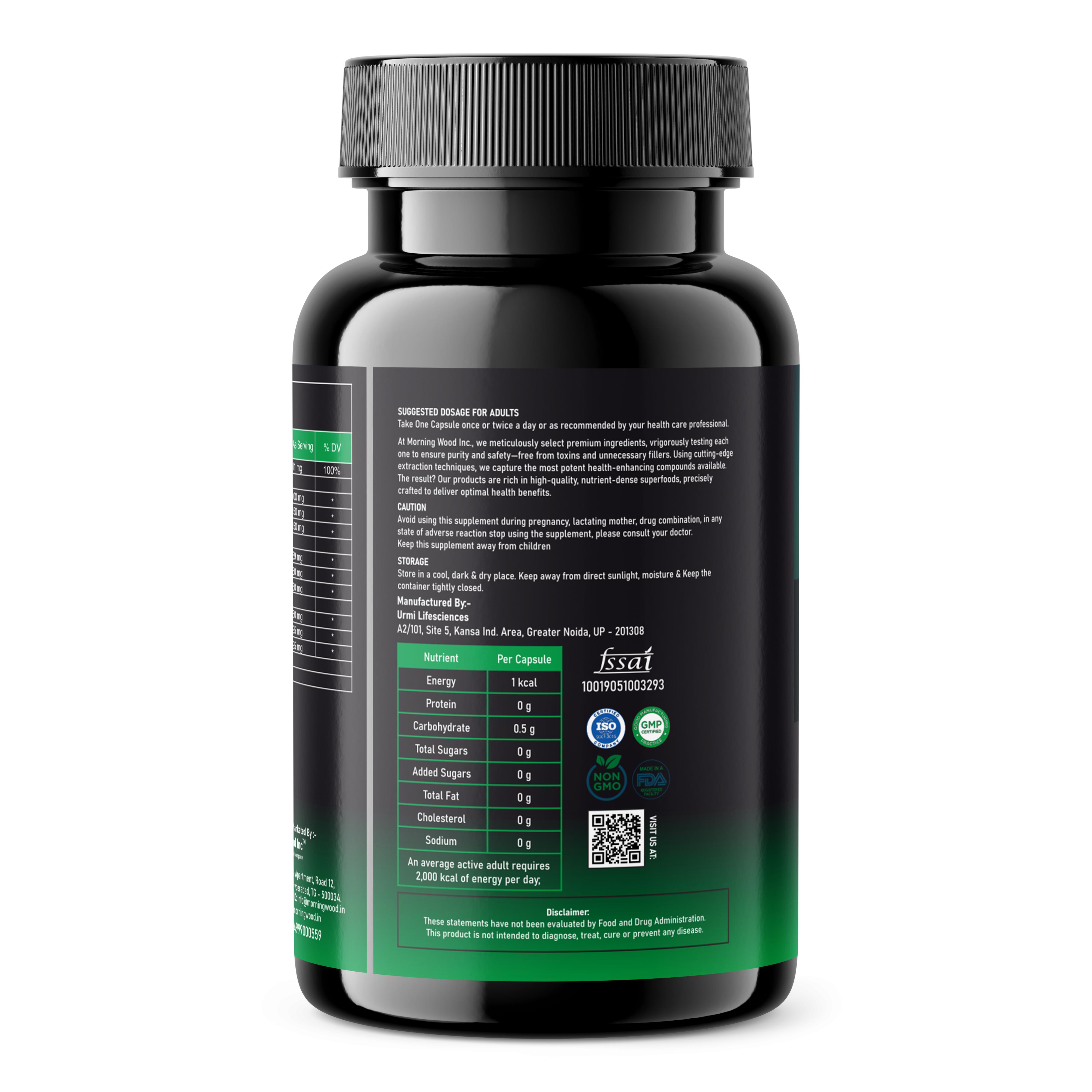 Morningwood Nitric Oxide Supplements - Benefits for Men | Natural NO Booster for Muscle Growth, Blood Flow & Performance