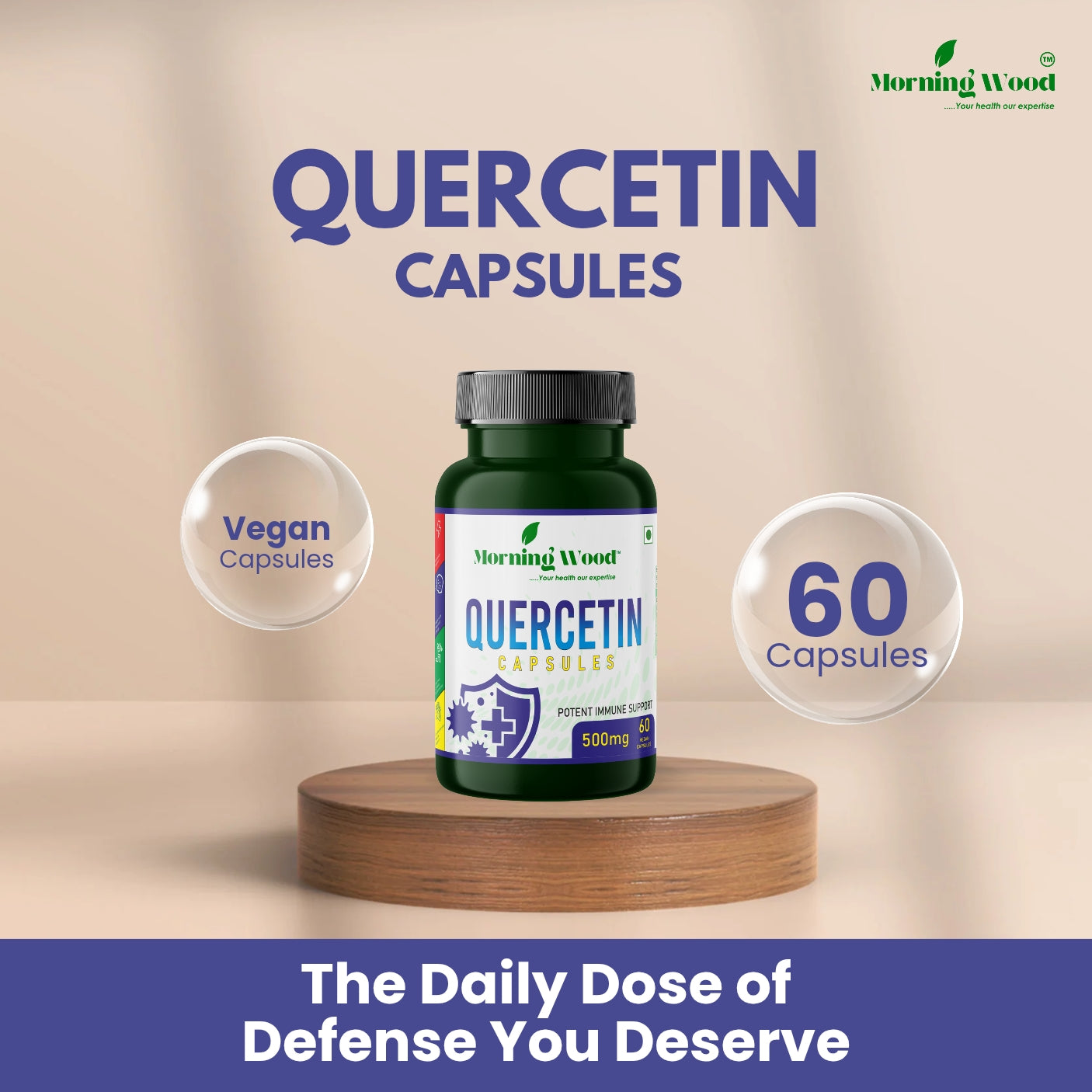 Quercetin Capsules 500mg - 60 Count | MorningWood